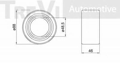 TREVI AUTOMOTIVE wb1705 -  Комплект подшипника ступицы колеса